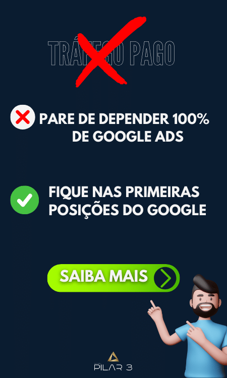 chega de depender 100% de trafego pago